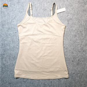 NWT Flexees Tank Top Shapewear Beige Sleeveless Spaghetti Strap Women's Large